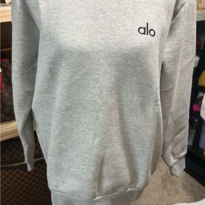 ALO Yoga Gray Crew Neck Sweater